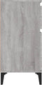 vidaXL - Nachtkastjes - 2 - st - 40x35x70 - cm - bewerkt - hout - grijs - sonoma - eiken