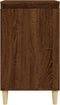 vidaXL - Nachtkastjes - 2 - st - 40x35x70 - cm - bewerkt - hout - bruin - eikenkleur