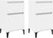 vidaXL - Nachtkastjes - 2 - st - 40x35x70 - cm - hoogglans - wit