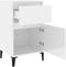vidaXL - Nachtkastjes - 2 - st - 40x35x70 - cm - hoogglans - wit