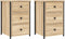 vidaXL - Nachtkastjes - 2 - st - 40x36x60 - cm - bewerkt - hout - sonoma - eikenkleurig