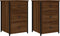 vidaXL - Nachtkastjes - 2 - st - 40x36x60 - cm - bewerkt - hout - bruin - eikenkleur