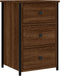 vidaXL - Nachtkastjes - 2 - st - 40x36x60 - cm - bewerkt - hout - bruin - eikenkleur