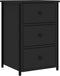 vidaXL - Nachtkastjes - 2 - st - 40x36x60 - cm - bewerkt - hout - zwart