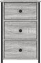 vidaXL - Nachtkastjes - 2 - st - 40x36x60 - cm - bewerkt - hout - grijs - sonoma - eiken