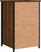 vidaXL - Nachtkastjes - 2 - st - 40x36x60 - cm - bewerkt - hout - bruin - eikenkleur