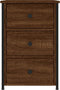 vidaXL - Nachtkastjes - 2 - st - 40x36x60 - cm - bewerkt - hout - bruin - eikenkleur