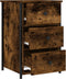 vidaXL - Nachtkastjes - 2 - st - 40x36x60 - cm - bewerkt - hout - gerookt - eikenkleurig
