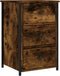 vidaXL - Nachtkastjes - 2 - st - 40x36x60 - cm - bewerkt - hout - gerookt - eikenkleurig