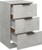 vidaXL - Nachtkastjes - 2 - st - 40x36x65 - cm - betongrijs