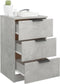 vidaXL - Nachtkastjes - 2 - st - 40x36x65 - cm - betongrijs
