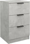 vidaXL - Nachtkastjes - 2 - st - 40x36x65 - cm - betongrijs