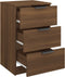 vidaXL - Nachtkastjes - 2 - st - 40x36x65 - cm - bruin - eikenkleur