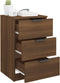 vidaXL - Nachtkastjes - 2 - st - 40x36x65 - cm - bruin - eikenkleur