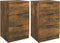 vidaXL - Nachtkastjes - 2 - st - 40x36x65 - cm - gerookt - eikenkleurig