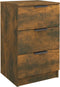 vidaXL - Nachtkastjes - 2 - st - 40x36x65 - cm - gerookt - eikenkleurig