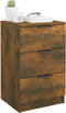 vidaXL - Nachtkastjes - 2 - st - 40x36x65 - cm - gerookt - eikenkleurig