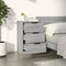vidaXL - Nachtkastjes - 2 - st - 40x36x65 - cm - grijs - sonoma - eikenkleurig