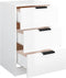 vidaXL - Nachtkastjes - 2 - st - 40x36x65 - cm - hoogglans - wit