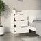 vidaXL - Nachtkastjes - 2 - st - 40x36x65 - cm - hoogglans - wit