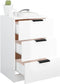 vidaXL - Nachtkastjes - 2 - st - 40x36x65 - cm - hoogglans - wit