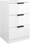 vidaXL - Nachtkastjes - 2 - st - 40x36x65 - cm - hoogglans - wit