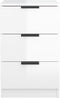 vidaXL - Nachtkastjes - 2 - st - 40x36x65 - cm - hoogglans - wit