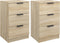 vidaXL - Nachtkastjes - 2 - st - 40x36x65 - cm - sonoma - eikenkleurig
