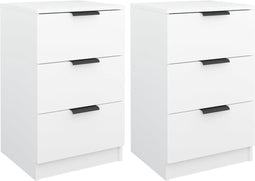 vidaXL - Nachtkastjes - 2 - st - 40x36x65 - cm - wit
