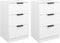vidaXL - Nachtkastjes - 2 - st - 40x36x65 - cm - wit