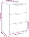 vidaXL - Nachtkastjes - 2 - st - 40x36x65 - cm - wit
