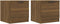vidaXL - Nachtkastjes - 2 - st - 40x39x40 - cm - bruin - eikenkleur