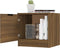 vidaXL - Nachtkastjes - 2 - st - 40x39x40 - cm - bruin - eikenkleur