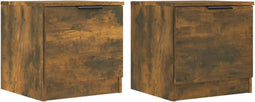 vidaXL - Nachtkastjes - 2 - st - 40x39x40 - cm - gerookt - eikenkleurig