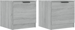 vidaXL - Nachtkastjes - 2 - st - 40x39x40 - cm - grijs - sonoma - eikenkleurig