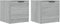 vidaXL - Nachtkastjes - 2 - st - 40x39x40 - cm - grijs - sonoma - eikenkleurig