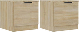 vidaXL - Nachtkastjes - 2 - st - 40x39x40 - cm - sonoma - eikenkleurig