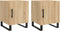 vidaXL - Nachtkastjes - 2 - st - 40x40x50 - cm - bewerkt - hout - sonoma - eikenkleurig