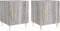 vidaXL - Nachtkastjes - 2 - st - 40x40x50 - cm - bewerkt - hout - grijs - sonoma - eiken