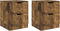vidaXL - Nachtkastjes - 2 - st - 40x40x50 - cm - bewerkt - hout - gerookt - eikenkleurig