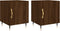 vidaXL - Nachtkastjes - 2 - st - 40x40x50 - cm - bewerkt - hout - bruin - eikenkleur
