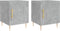 vidaXL - Nachtkastjes - 2 - st - 40x40x50 - cm - bewerkt - hout - betongrijs