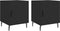 vidaXL - Nachtkastjes - 2 - st - 40x40x50 - cm - bewerkt - hout - zwart