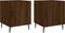 vidaXL - Nachtkastjes - 2 - st - 40x40x50 - cm - bewerkt - hout - bruin - eikenkleur