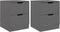 vidaXL - Nachtkastjes - 2 - st - 40x40x50 - cm - bewerkt - hout - grijs