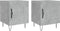 vidaXL - Nachtkastjes - 2 - st - 40x40x50 - cm - bewerkt - hout - betongrijs