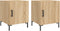vidaXL - Nachtkastjes - 2 - st - 40x40x50 - cm - bewerkt - hout - sonoma - eikenkleurig