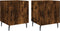 vidaXL - Nachtkastjes - 2 - st - 40x40x50 - cm - bewerkt - hout - gerookt - eikenkleurig