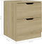 vidaXL - Nachtkastjes - 2 - st - 40x40x50 - cm - bewerkt - hout - sonoma - eikenkleurig