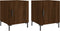 vidaXL - Nachtkastjes - 2 - st - 40x40x50 - cm - bewerkt - hout - bruin - eikenkleur